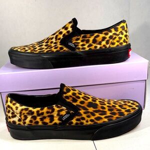 NWT Vans Classic Slip-Ons in Wild Leopard Print Women’s 7.5